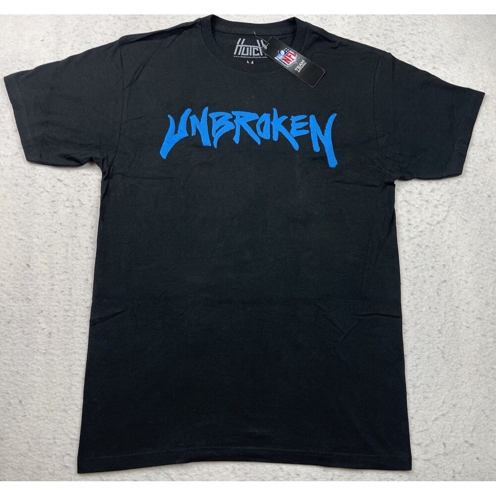 Detroit Lions Hutch Unbroken Men’s Medium Black Graphic Short Sleeve T-Shirt NWT